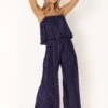Jillian Plisse Jumpsuit - Navy -Fashion Dress petal and pup usa rompers jillian plisse jumpsuit navy 33987172729009