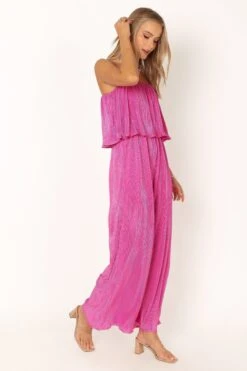 Jillian Plisse Jumpsuit - Orchid -Fashion Dress petal and pup usa rompers jillian plisse jumpsuit orchid 33951046238385