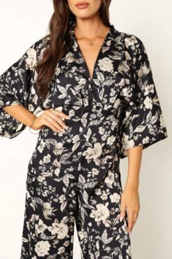 Sasha Jumpsuit - Black Floral -Fashion Dress petal and pup usa rompers sasha jumpsuit black floral 33944040702129