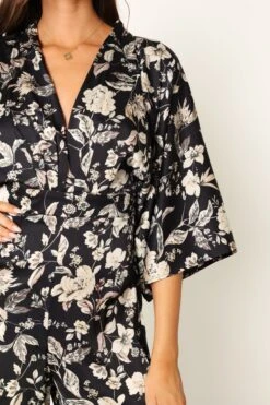 Sasha Jumpsuit - Black Floral -Fashion Dress petal and pup usa rompers sasha jumpsuit black floral 33944040800433