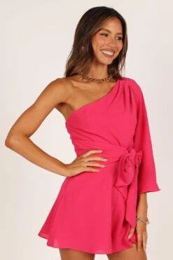 Tien One Sleeve Romper - Hot Pink -Fashion Dress petal and pup usa rompers tien one sleeve romper hot pink 33395009781937
