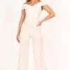 Violet Off Shoulder Jumpsuit - White -Fashion Dress petal and pup usa rompers violet off shoulder jumpsuit white 33481582248113