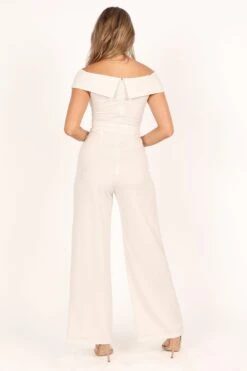 Violet Off Shoulder Jumpsuit - White -Fashion Dress petal and pup usa rompers violet off shoulder jumpsuit white 33481582411953