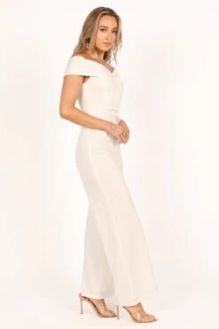 Violet Off Shoulder Jumpsuit - White -Fashion Dress petal and pup usa rompers violet off shoulder jumpsuit white 33481582444721