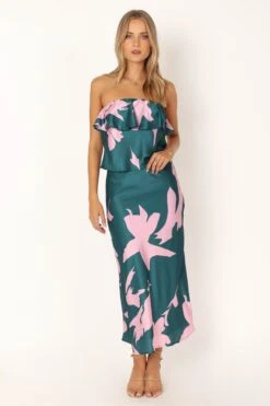 Portia Two Piece Set - Teal Floral