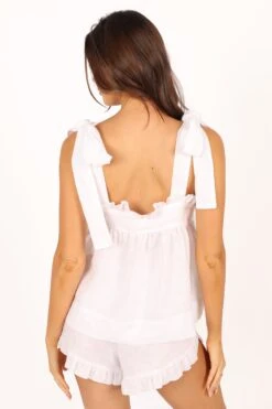 Libby Linen Frill Set - Ivory -Fashion Dress petal and pup usa swim intimates libby linen frill set ivory 33888715833521